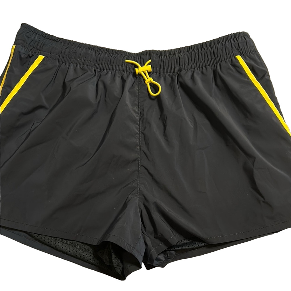 Hunter for Target Black Athletic Shorts with Yellow Accents size S GUC..